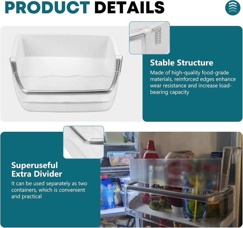 Fetechmate AAP73252202 AAP73252209 Refrigerator Right Door Bin Fit for Ken-more Elite L-G Refrigerator Door Shelf Bin Replace AAP73252204 AAP73252206 AAP73252211 by - ABS Replacement Door Shelves - Image 4
